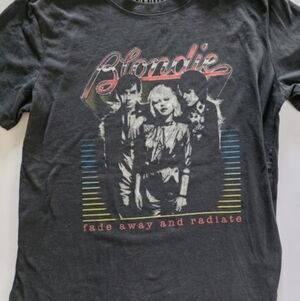 Blondie “Fade Away and Radiate” Graphic Band Tee Small Black Vintage Style